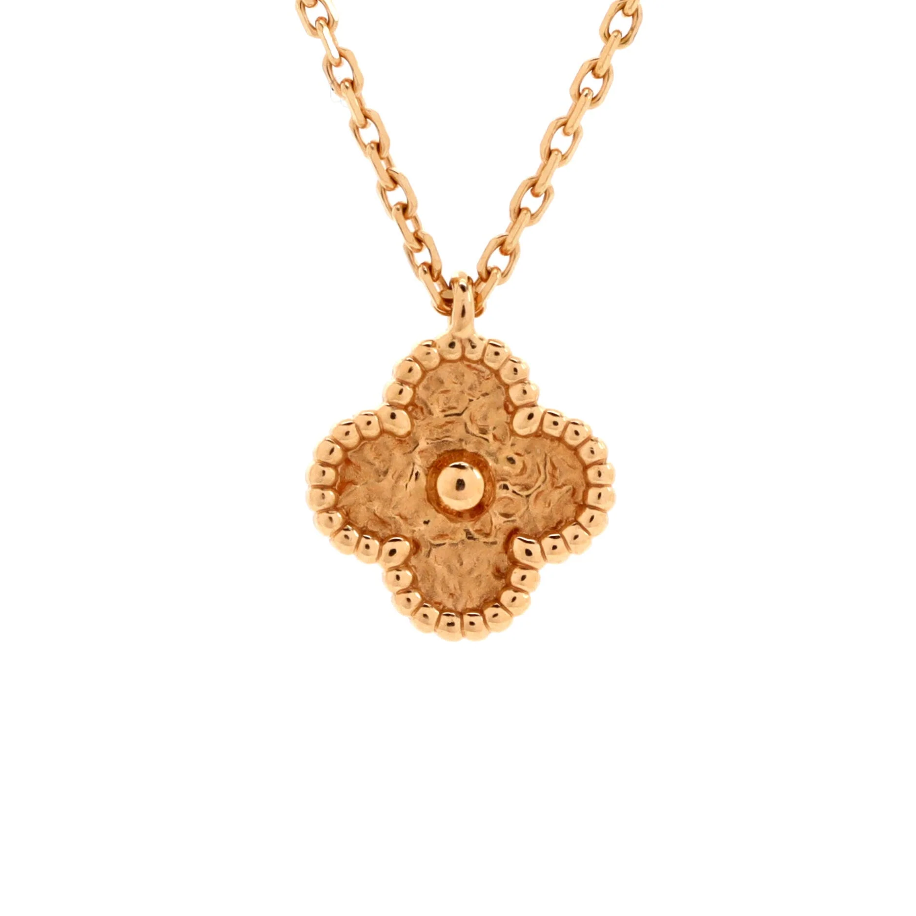 Sweet Alhambra Pendant Necklace 18K Rose Gold