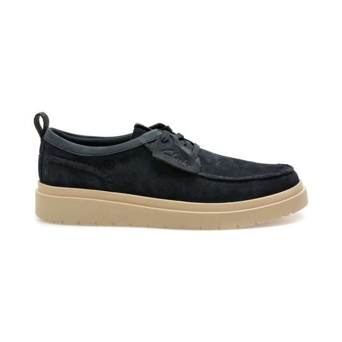 Mocasini CLARKS bleumarin, POLDEN MOC, din piele intoarsa
