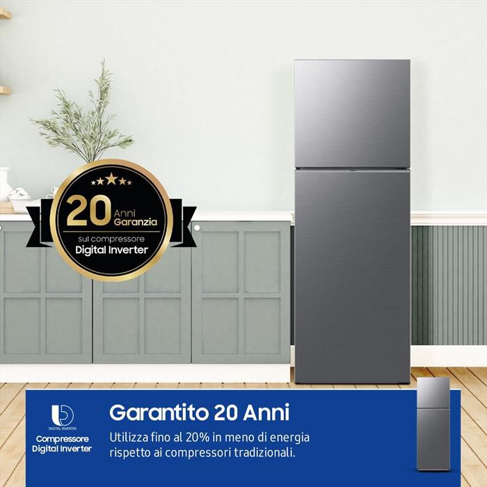 SAMSUNG - Frigorifero 2 porte RT31CG5624S9ES Classe E 297 lt-Metal Inox