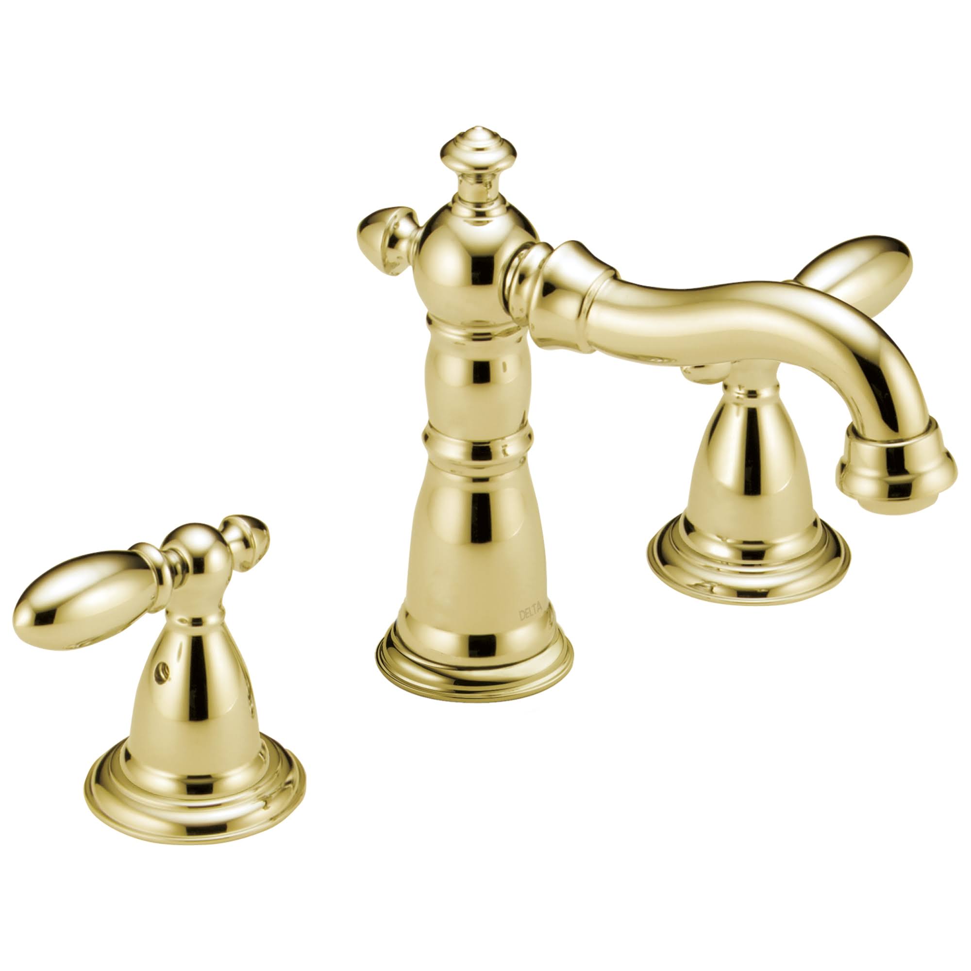 Delta Victorian 3555-PBMPU-DST Two Handle Widespread Bathroom Faucet Polished Brass