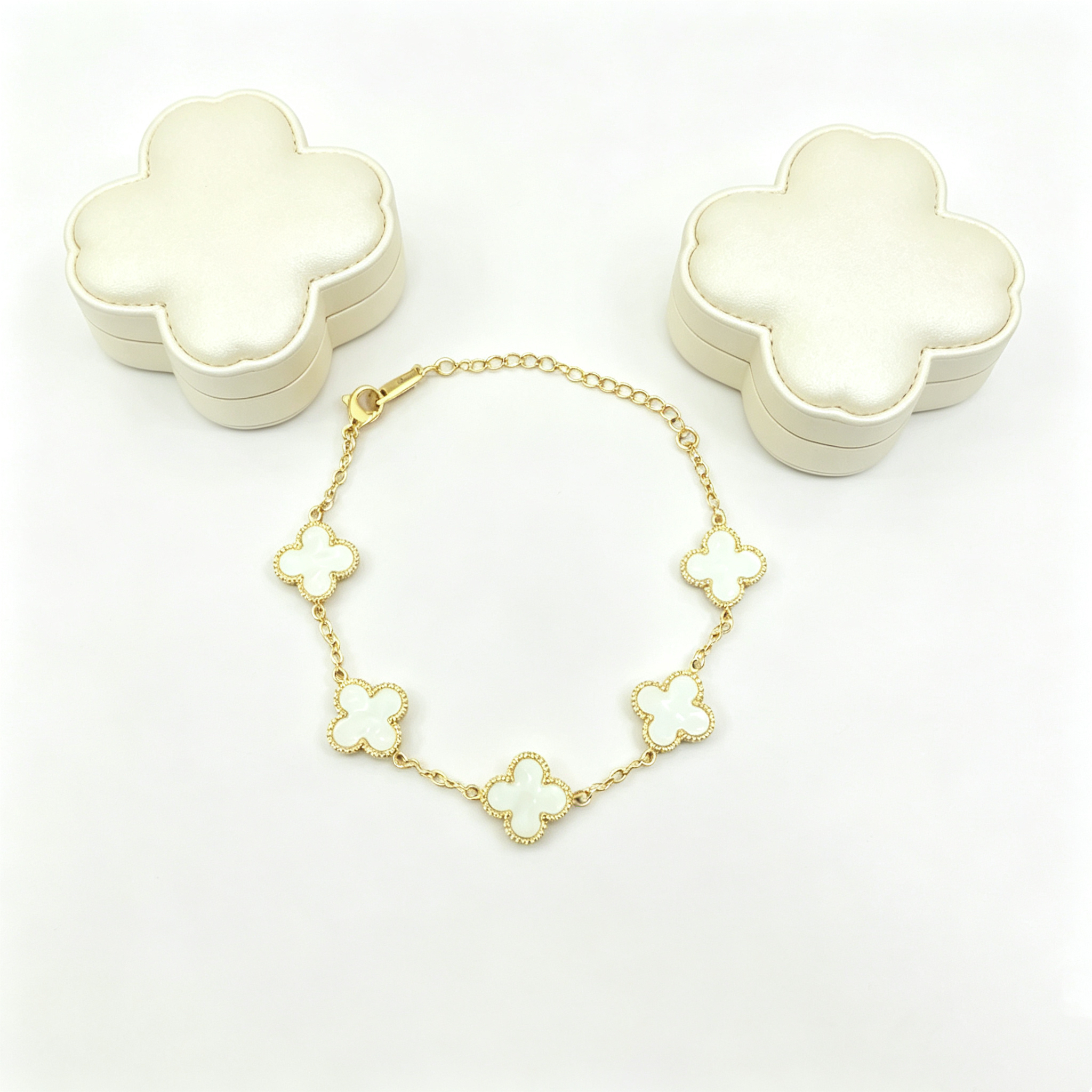 S—Five-Row Metal Bracelet