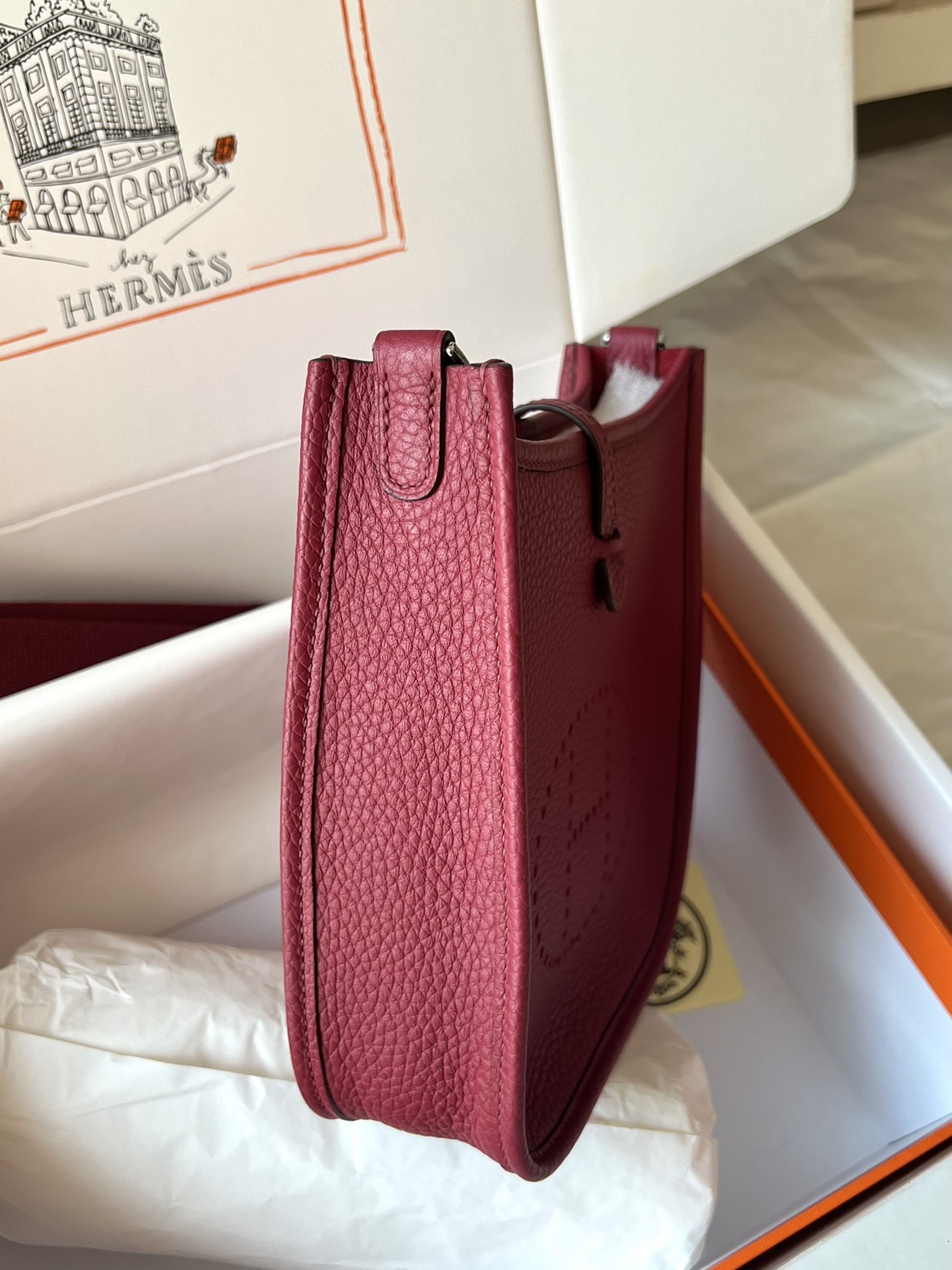 Hermes Evelyn 𝖬𝗂𝗇𝗂 17 Palladium Hardware -Top master