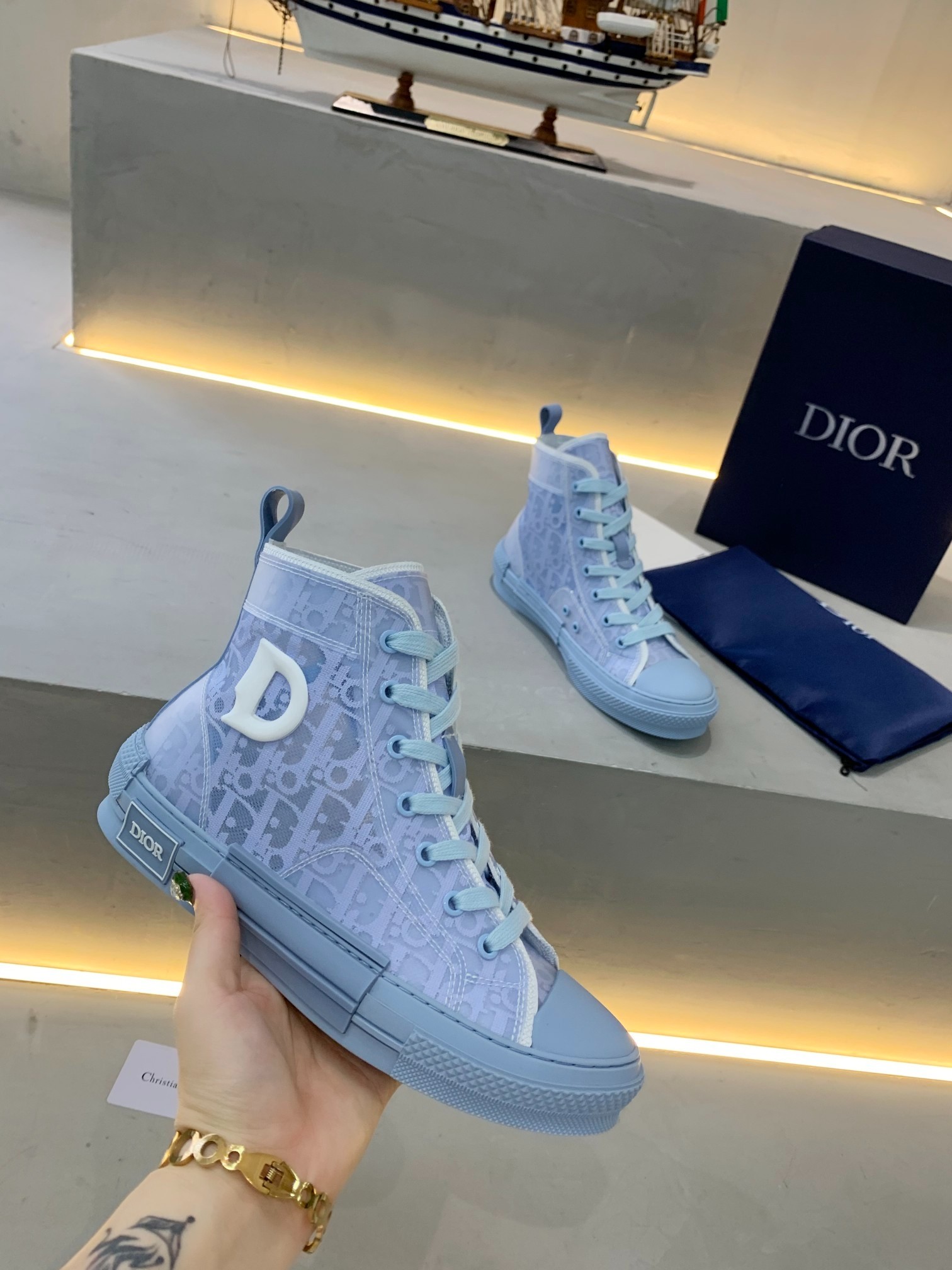 DR B23 OBLIQUE HIGH TOP SNEAKER B23 OBLIQUE SNEAKERS&ldquo;CD GHOSTING&rdquo;