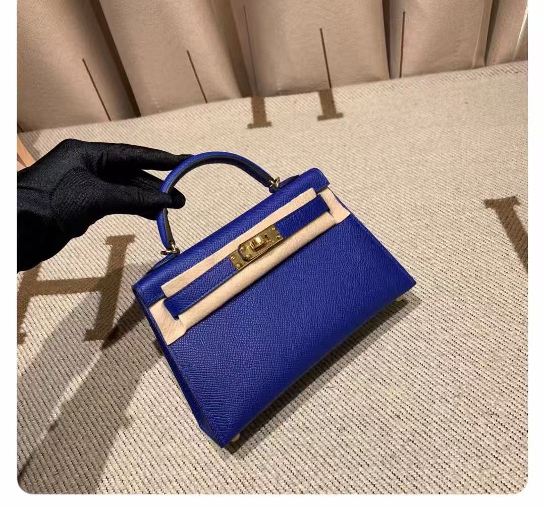 Kelly mini2 19 Royal Blue Gold Buckle - Artisantouchss