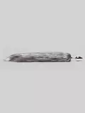 DOMINIX Deluxe Stainless Steel Medium Faux Silver Fox Tail Butt Plug