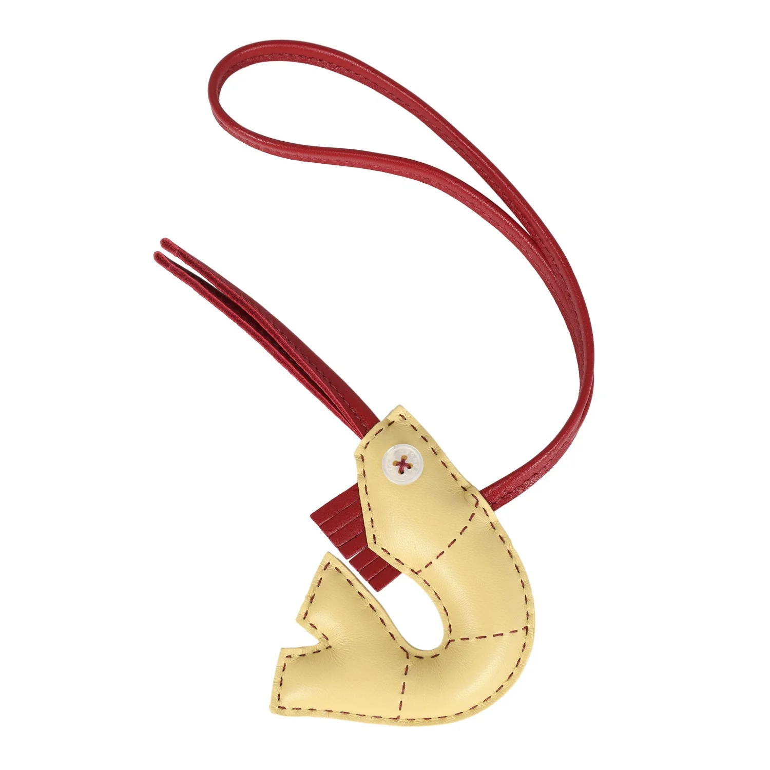 Hermes Hibouton Shrimp Bag Charm Multi Milo Lambskin