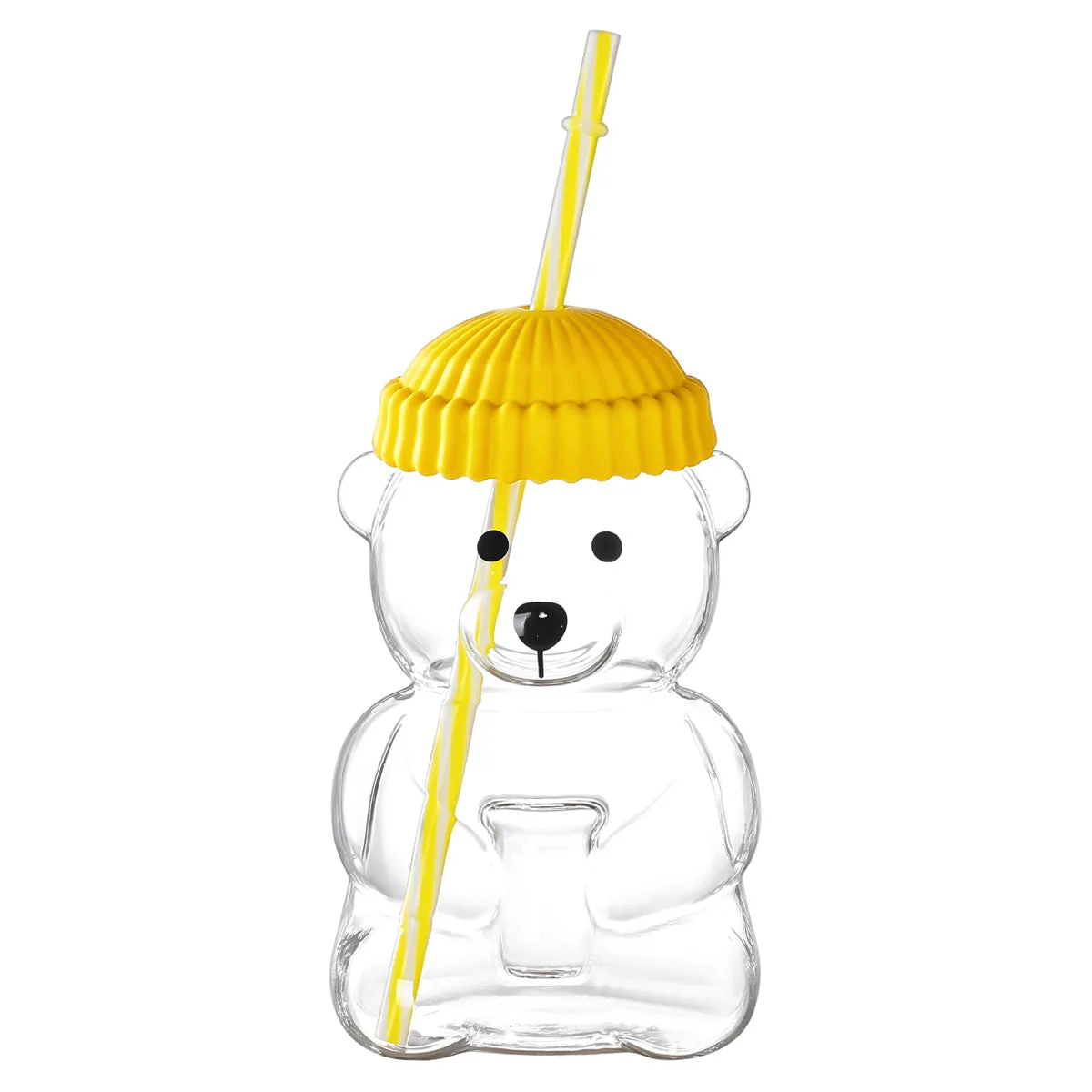 Bear-themed straw cup