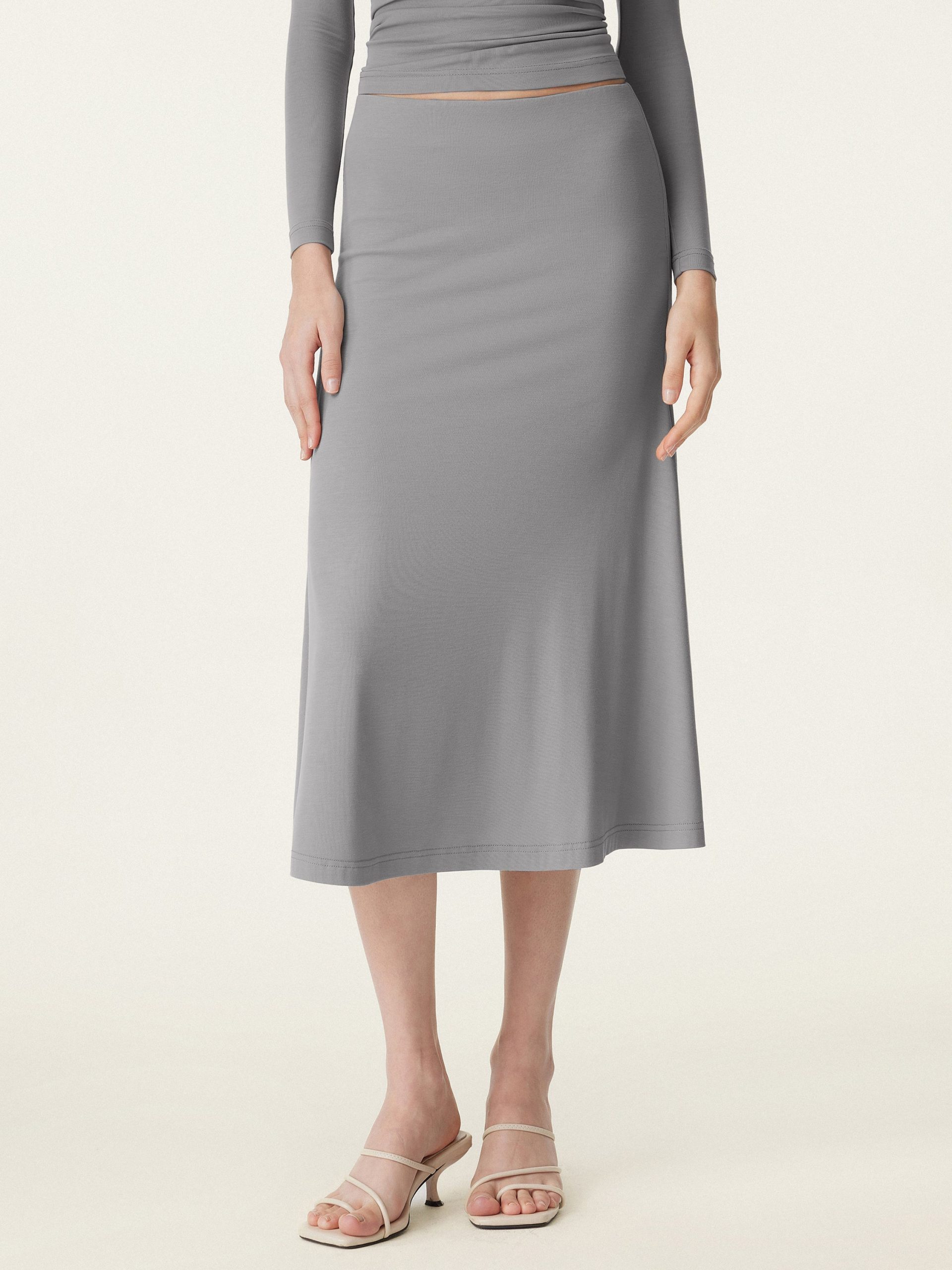 Breezy Pull-on Mermaid Midi Skirt