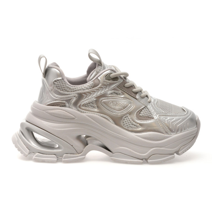 Pantofi sport GRYXX argintii, 805, din material textil