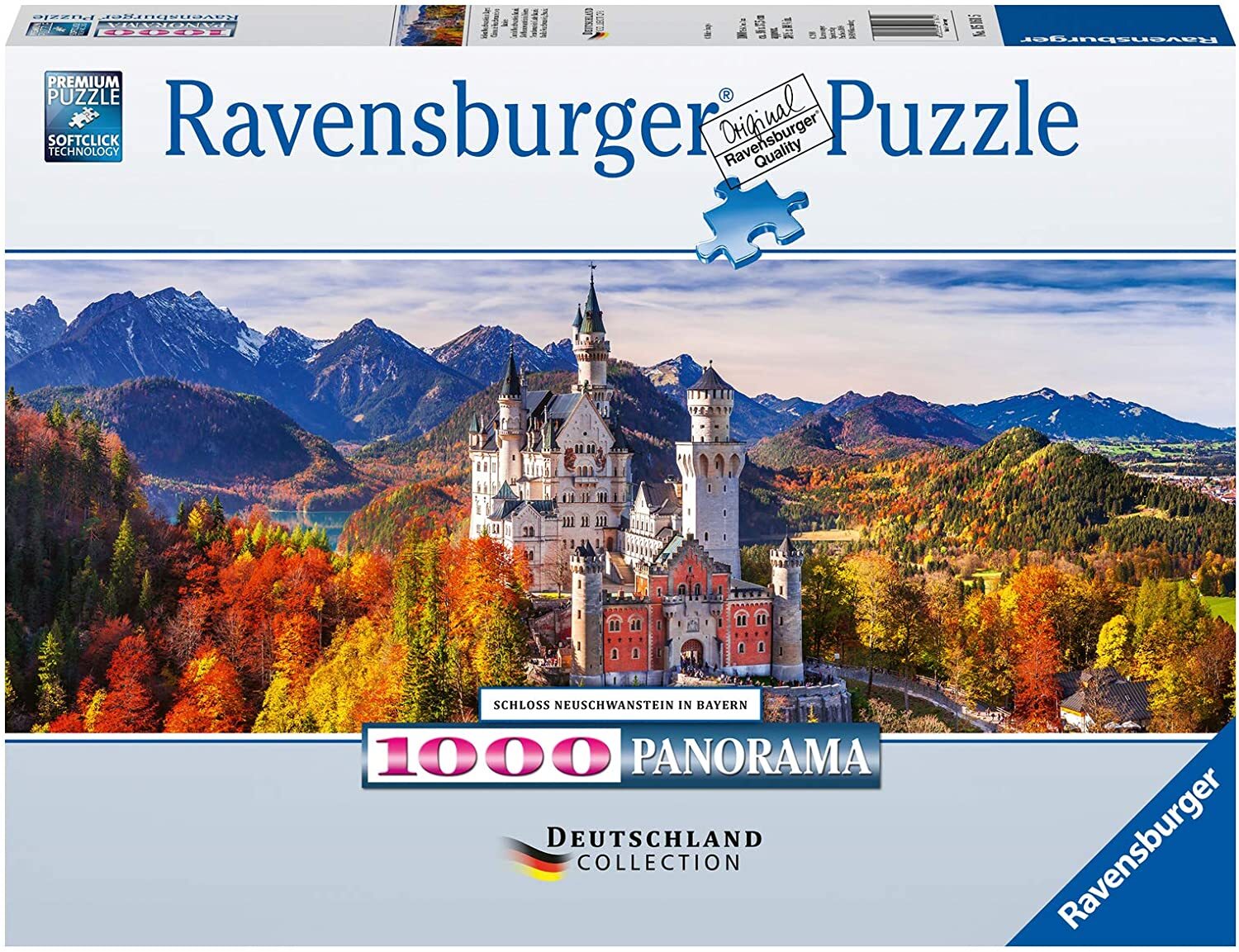 Deutschland Collection :  Castle, Bavaria 1000 Piece Panorama Puzzle