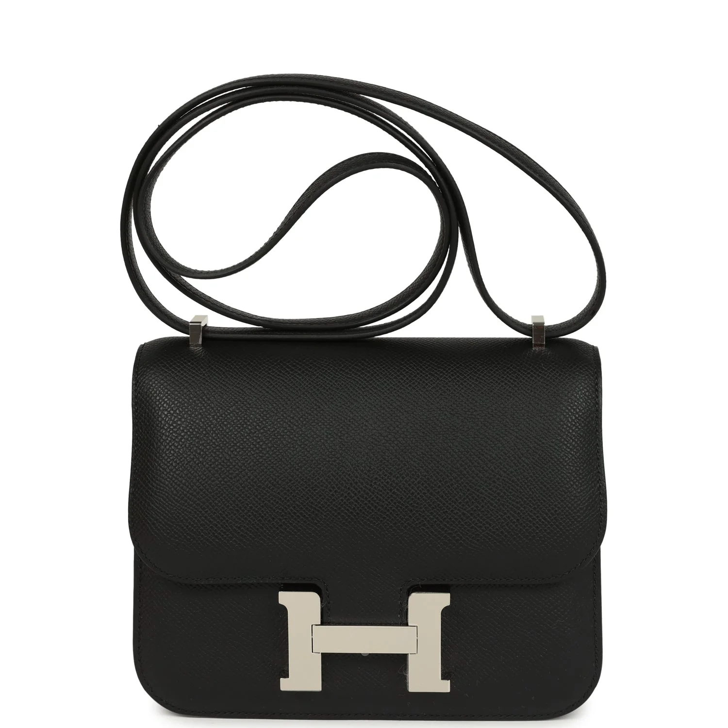 Hermes Constance 18 Black Epsom Palladium Hardware