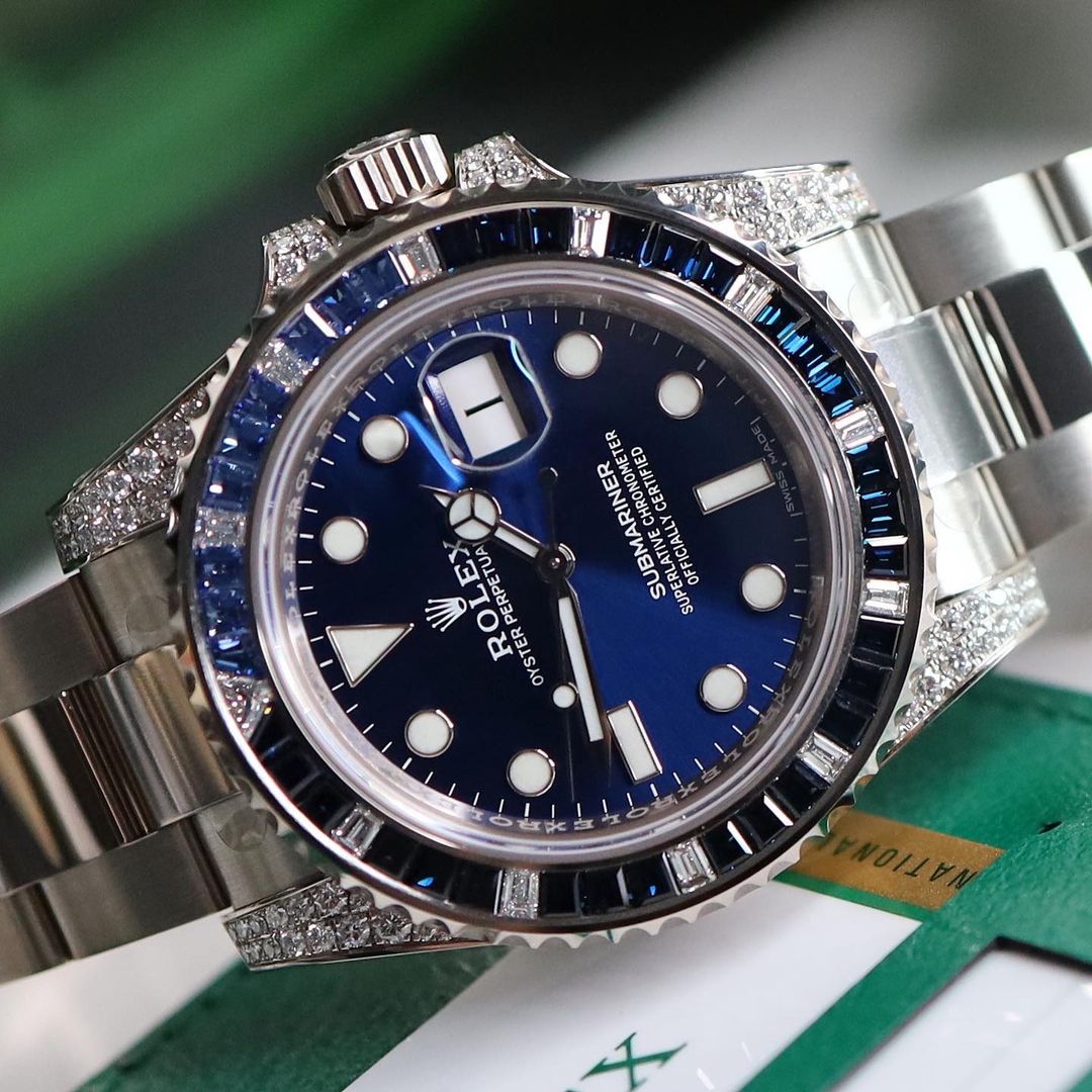 Rolex Submariner Date 18K White Gold Diamonds 116659 SABR