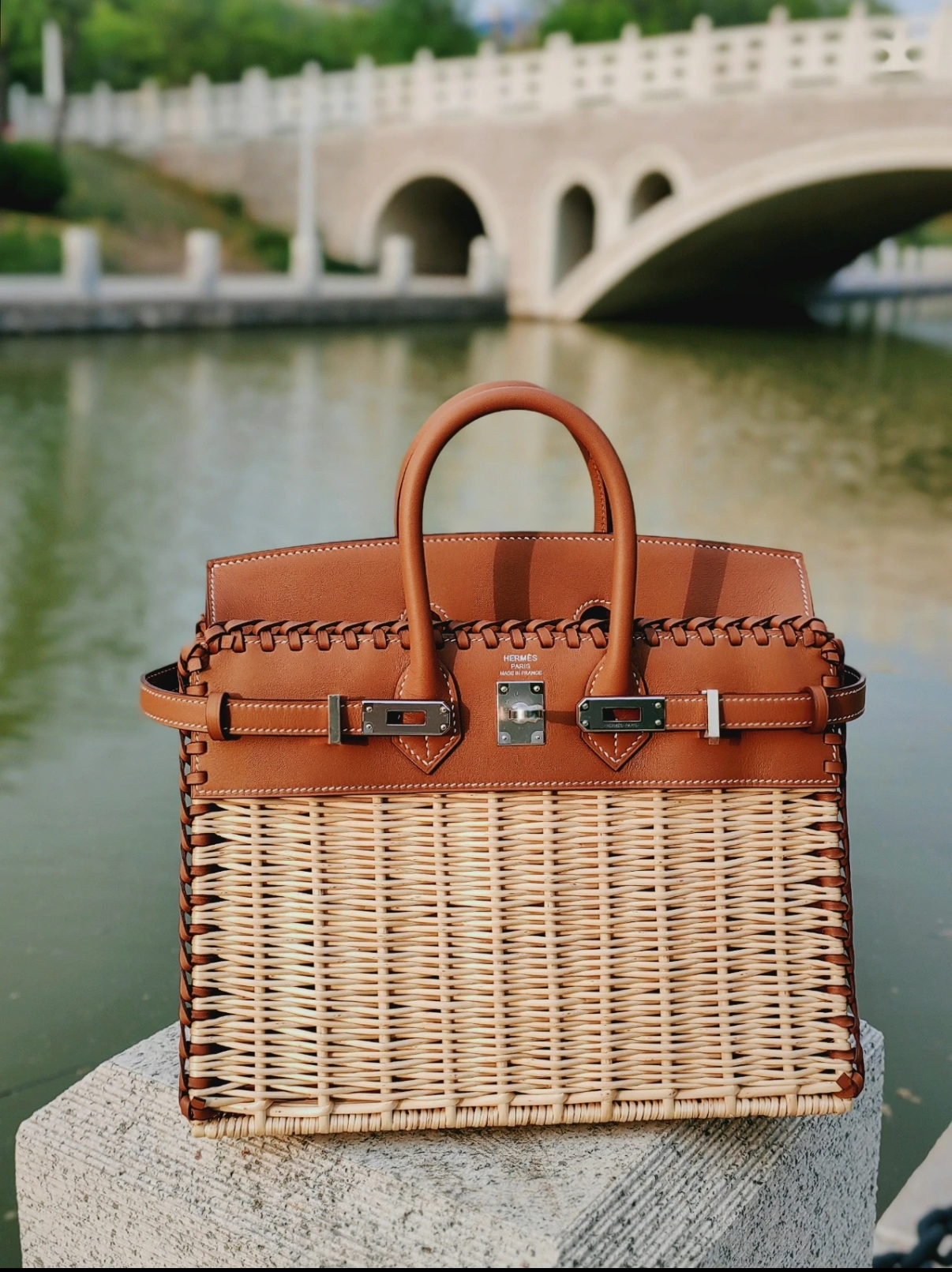 Hermès Picnic Sellier Birkin 25 Framboise Swift Palladium Hardware customization