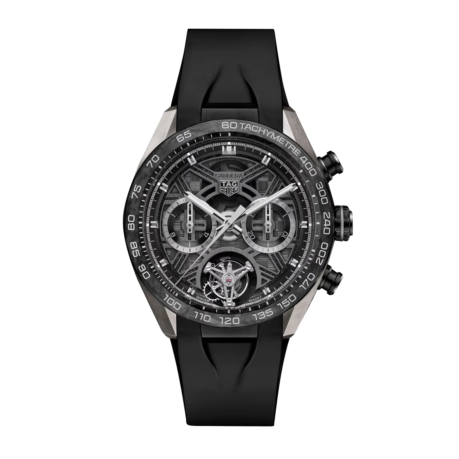 【Super Clone】TAG Heuer Carerra Chronograph Tourbillon Extreme Sport 44mm Mens Watch Black CBU5080.FT6272