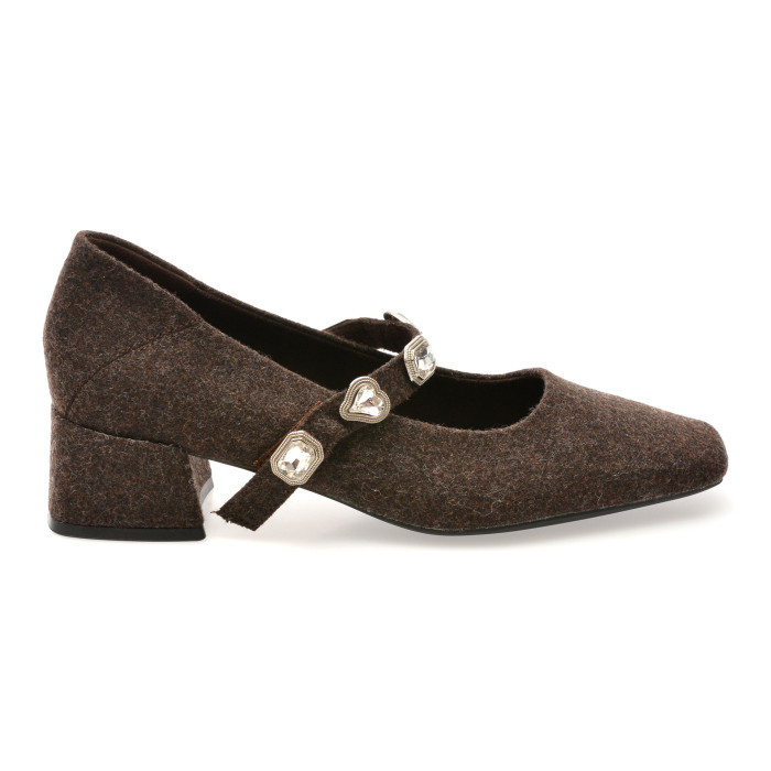 Pantofi EPICA maro, 8862, din material textil