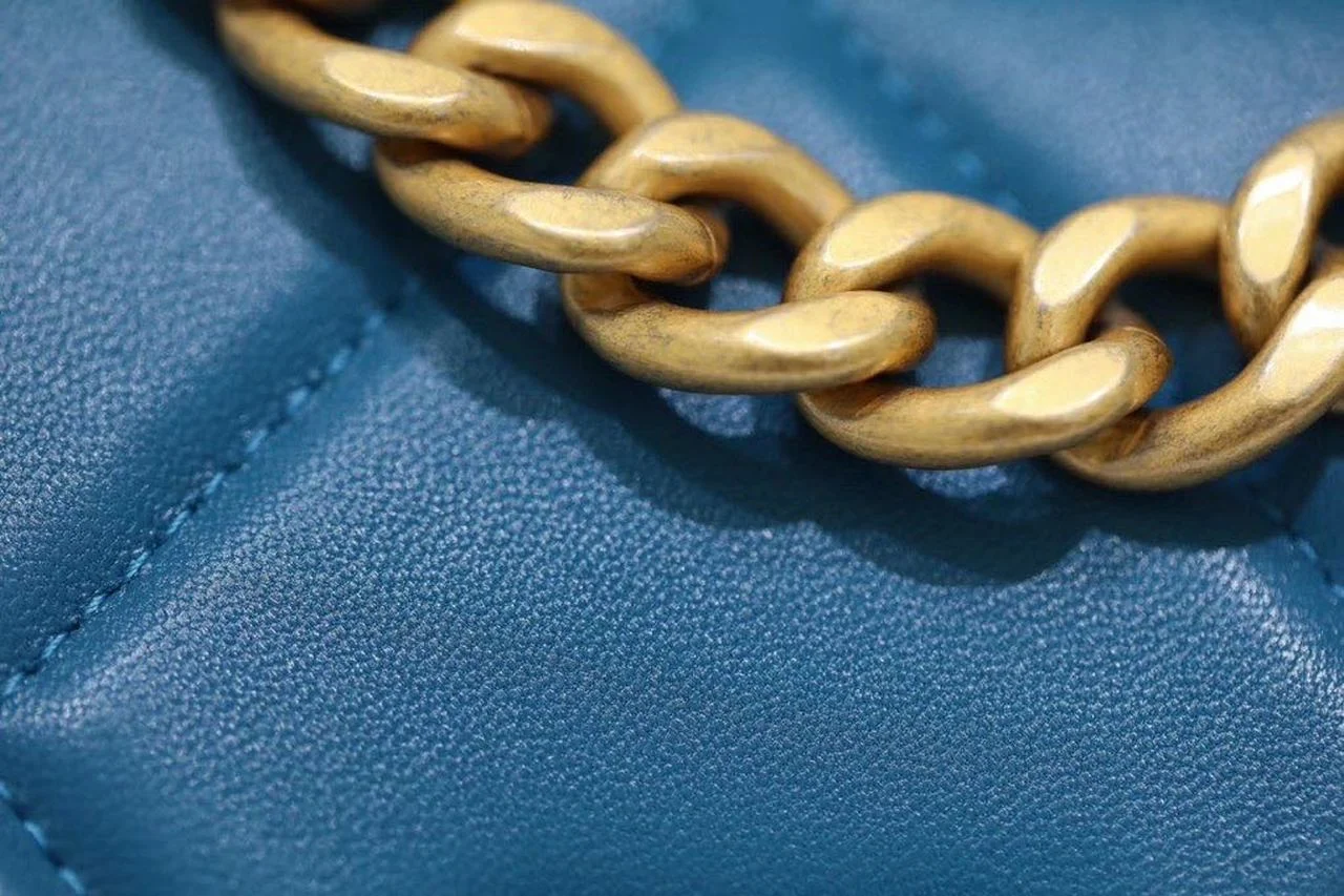 Chanel 19 WOC Flap Bag 20cm Goatskin Leather Spring/Summer Act 1 Collection, Blue