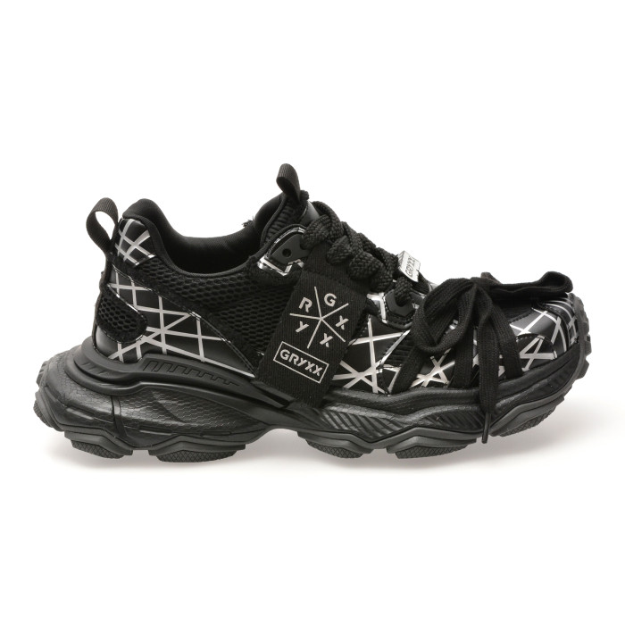 Pantofi sport GRYXX negri, LN36, din material textil