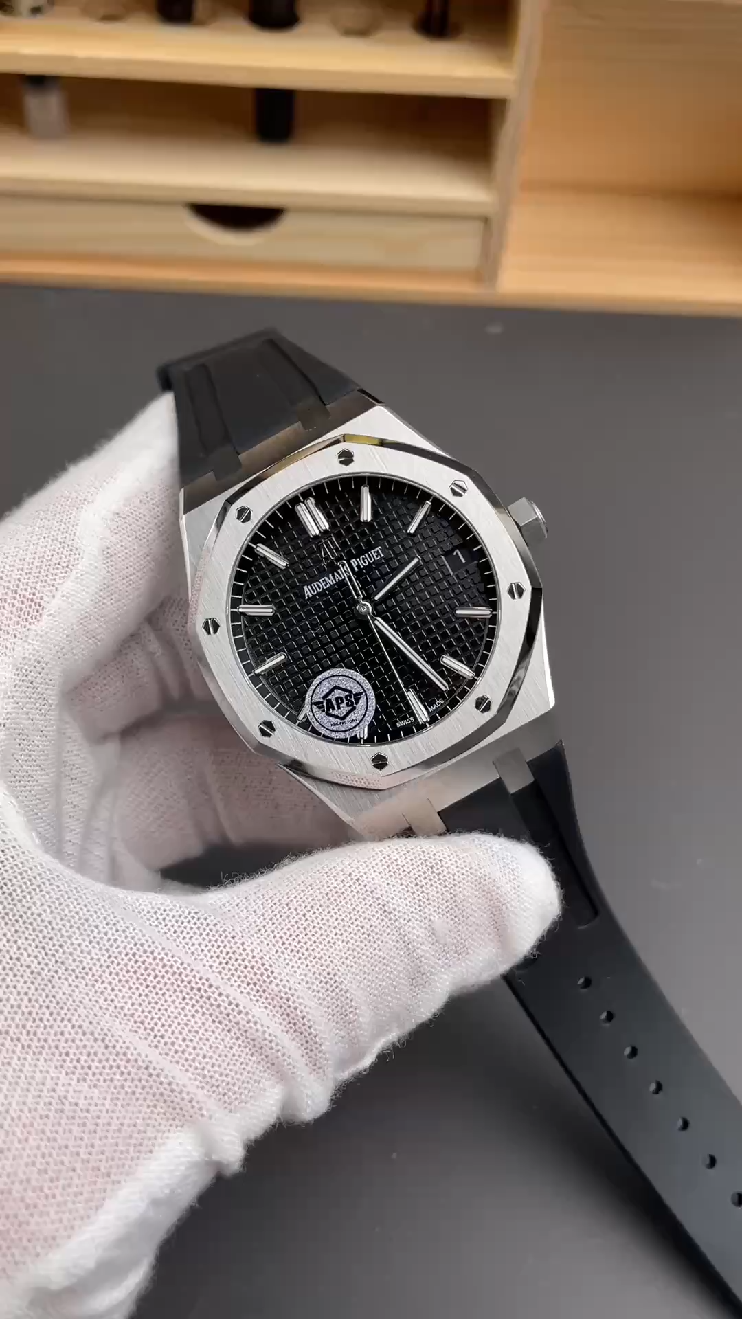 AP Royal Oak 41 Black Rubber 15500ST.OO.1220ST.03 Replica Automatic