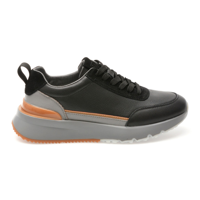 Pantofi sport EPICA negri, LN14, din piele naturala