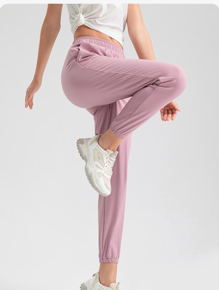 Women's Loose-fitting Casual Jogger Pants, Slimming High-waisted Running Fitness Pants with Pockets, Quick-drying Yoga Pants