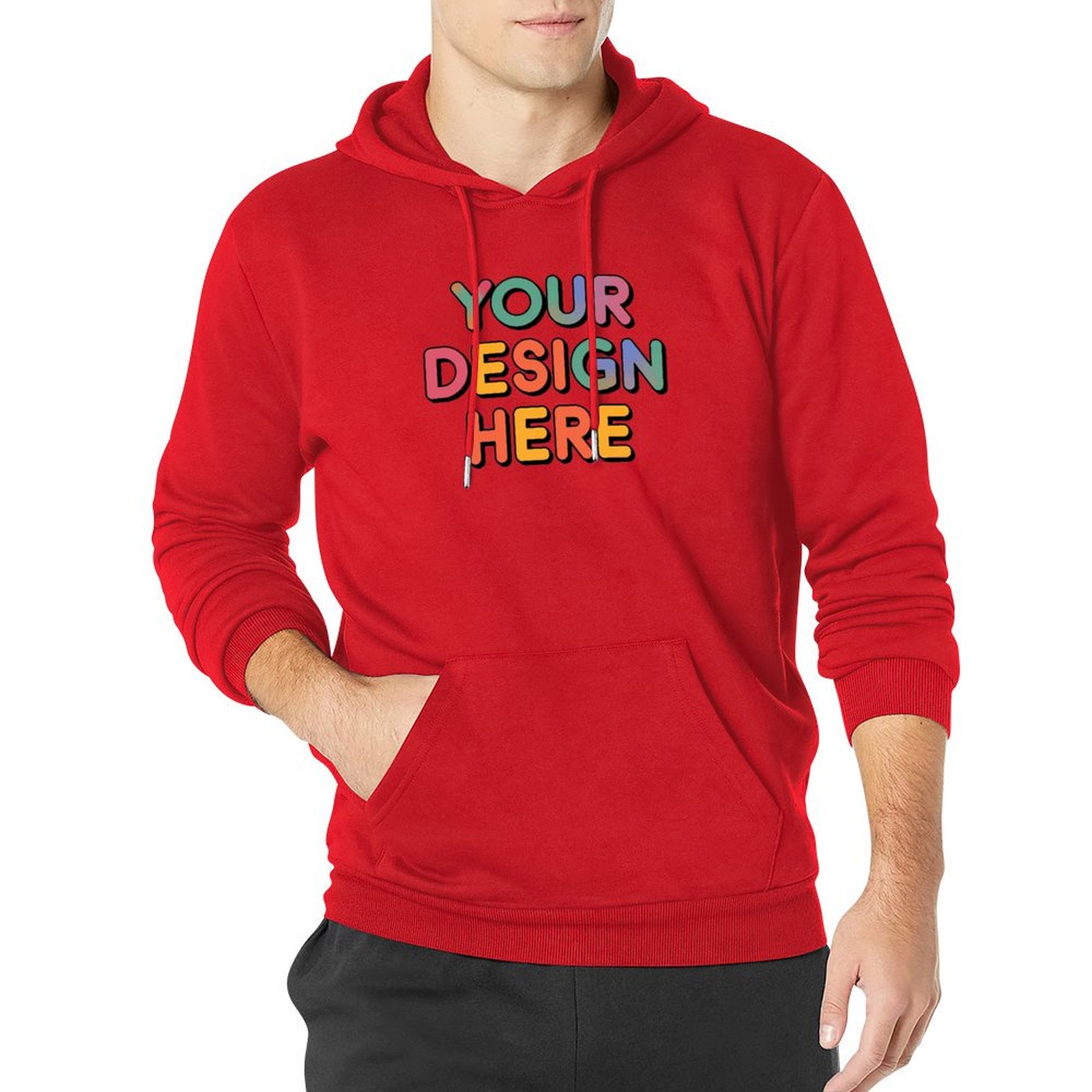 Customized Men’s Soft Touch Hoodie with Unique Front Print