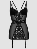 Lovehoney Parisienne Wine Lace Plunge Chemise