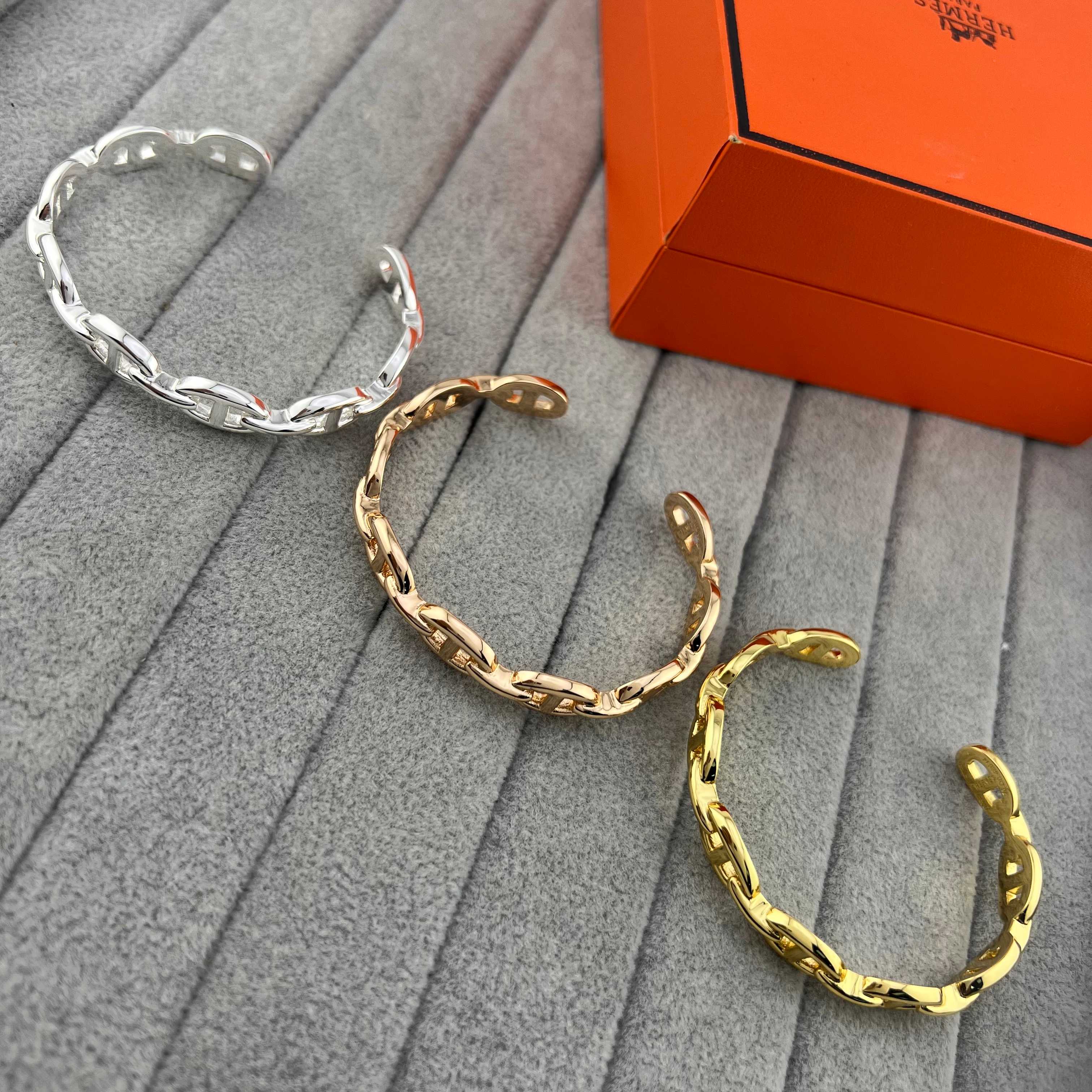Chaine d'Ancre Enchaînée Open Cuff Bracelet - Artisantouchss