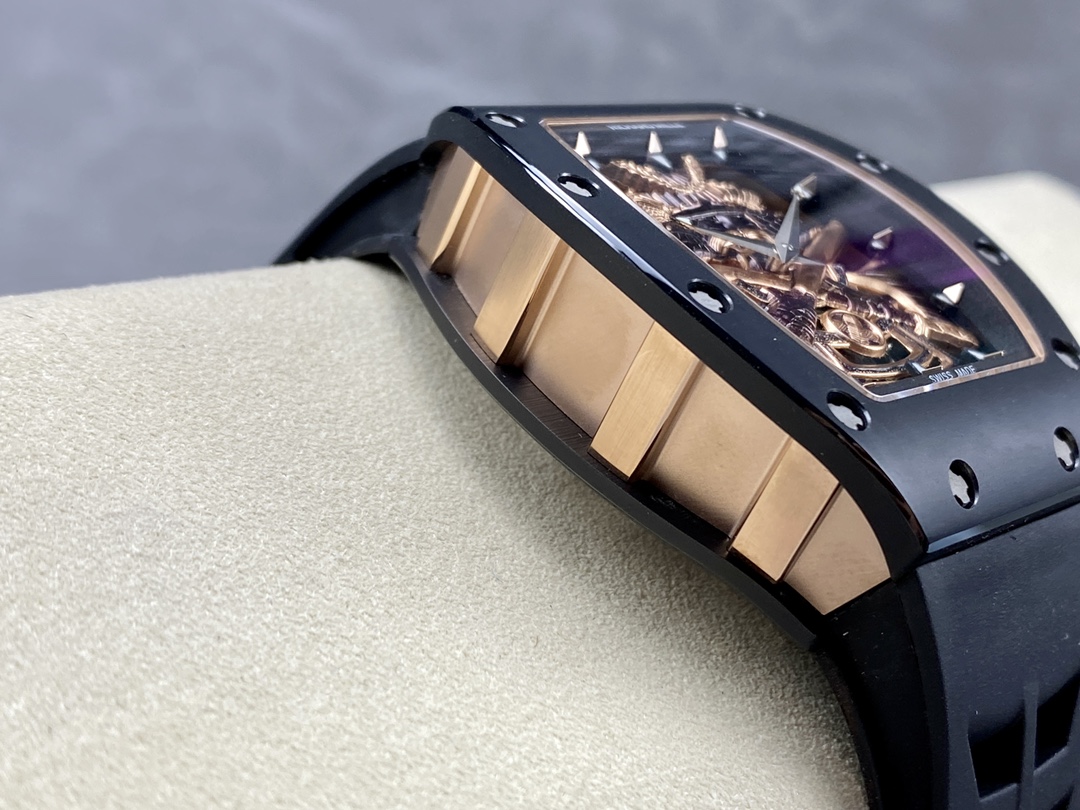 Richard Mille RM47 Edition Tourbillon Skeleton Black Ceramic Casing Watch
