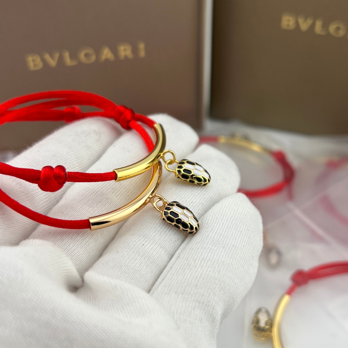 Enamel Serpent Red Cord Bracelet - Artisantouchss