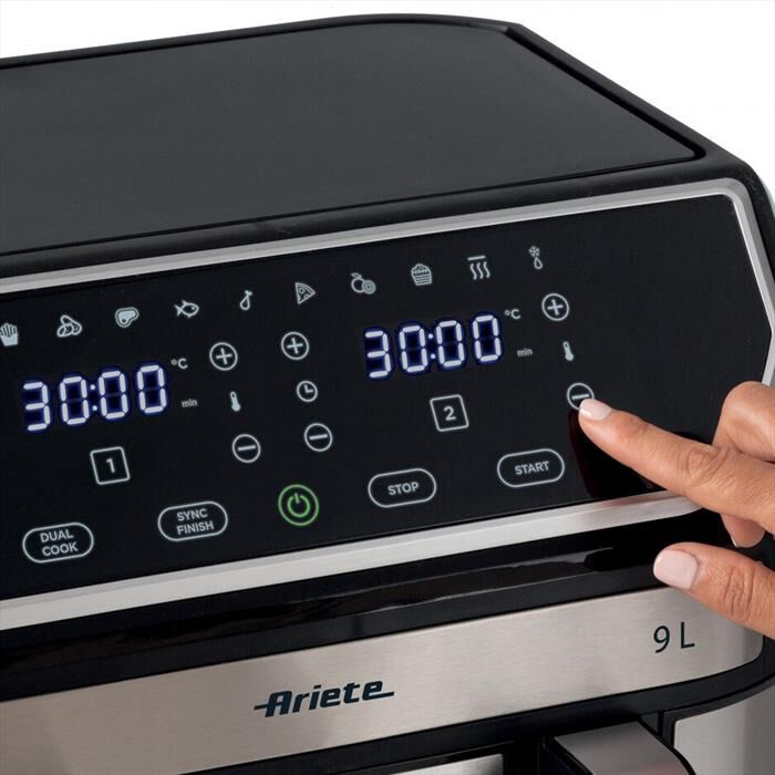 ARIETE - Friggitrice ad aria 4625-Nero, Argento