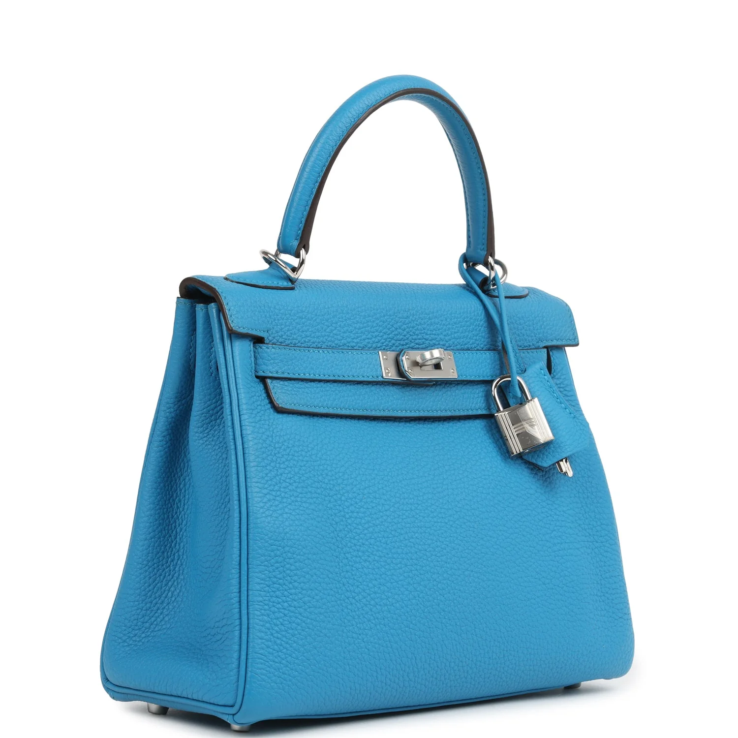 Hermes Kelly Retourne 25 Bleu Zanzibar Togo Palladium Hardware