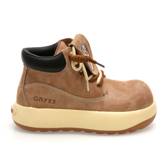 Ghete GRYXX gri, BC2536, din piele naturala