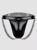 LHM Tough Love Black Wet Look Studded Jockstrap