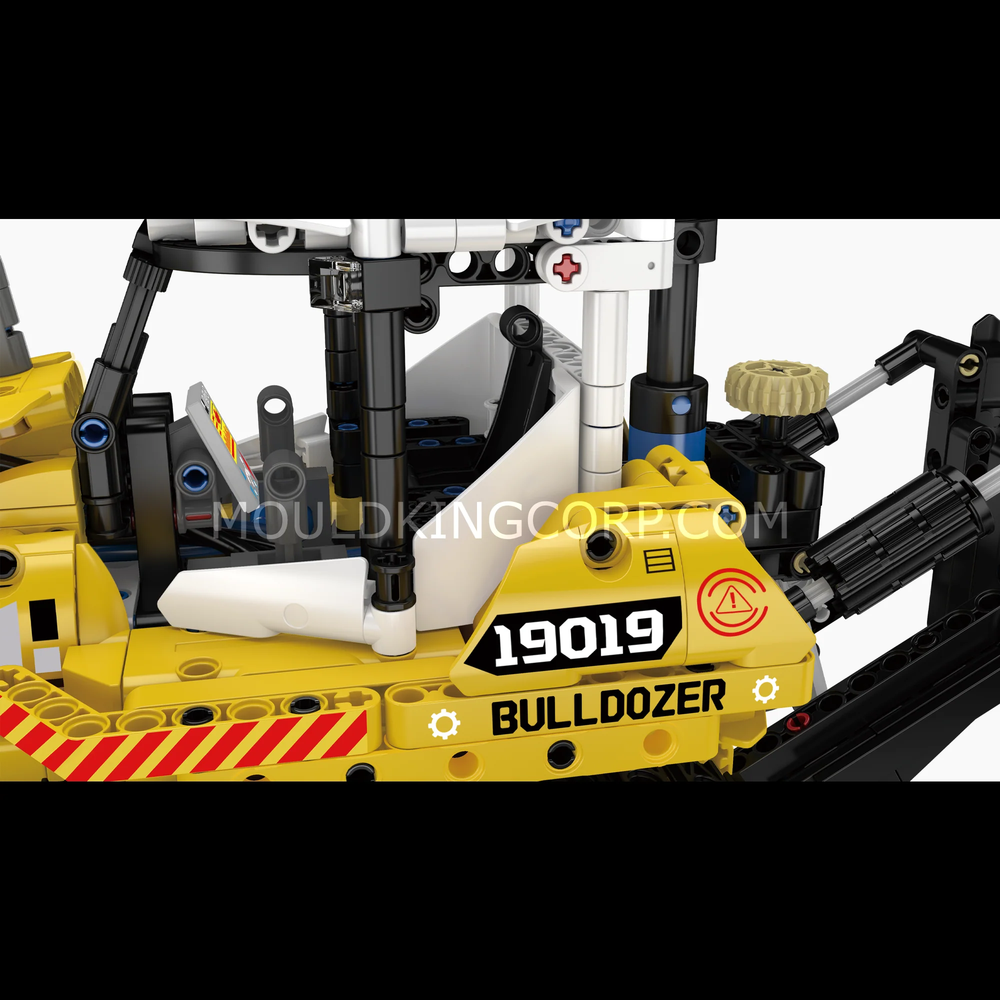 Mould King 19019 PR756 Bulldozer Pneumatic Engineering Construction Building Set | 1,200 Pcs