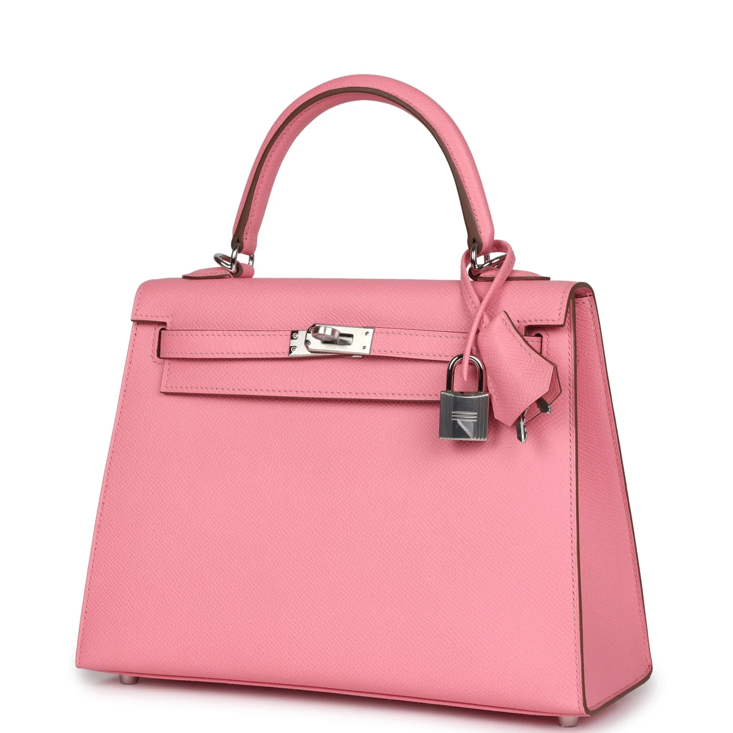 Hermes Kelly Sellier 25 Rose Confetti Epsom Palladium Hardware