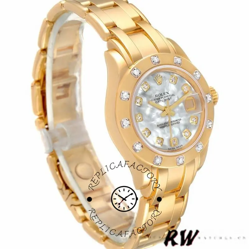 Rolex Pearlmaster 80318 MOP Diamond Dial 29MM Lady Replica Watch