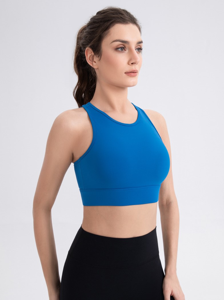 Women's Lycra Yoga Bra, High-Intensity Shock-Proof Sports Vest, High-Elasticity Running Fitness Underwear