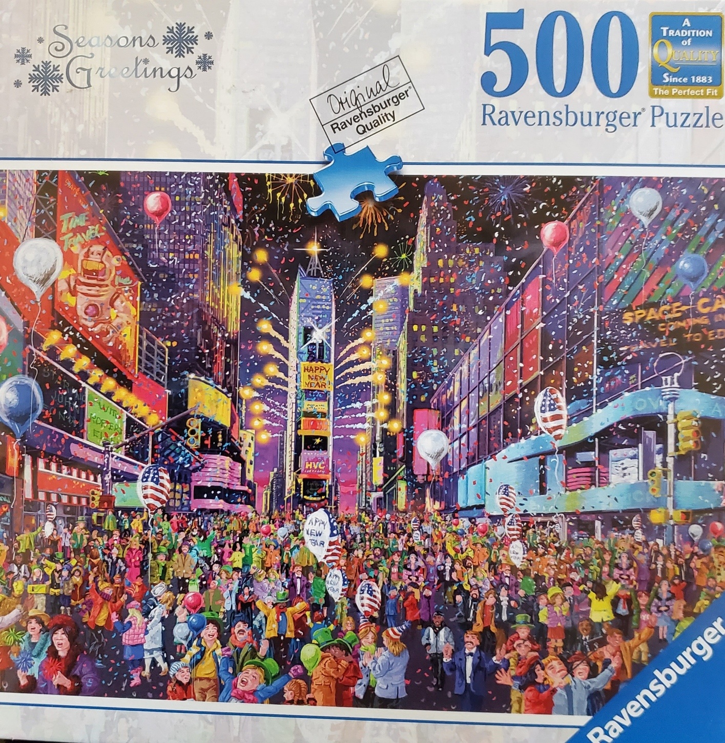 Seasons Greetings New Years in Times Square 500 Piece Puzzle