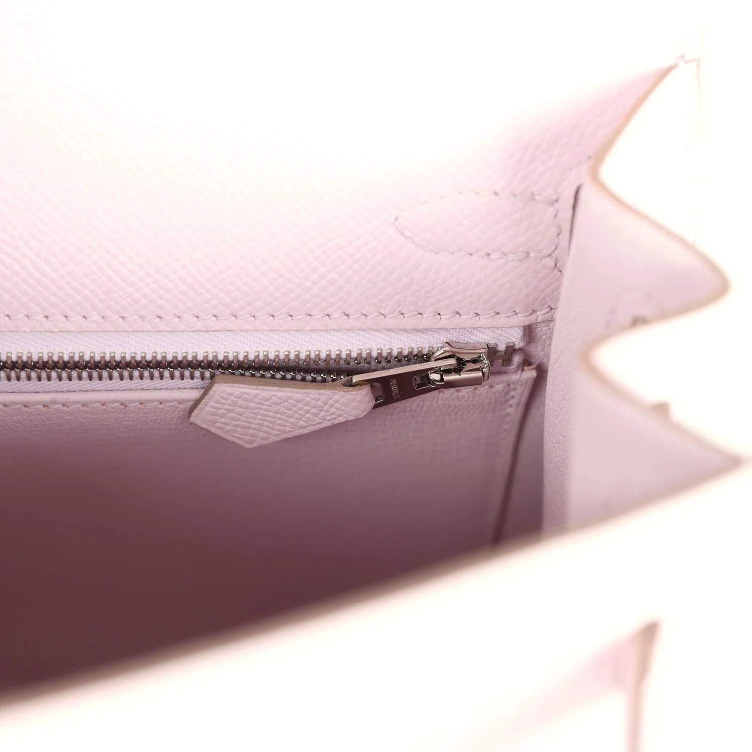 Hermes Kelly Sellier 25 Mauve Pale Epsom Palladium Hardware