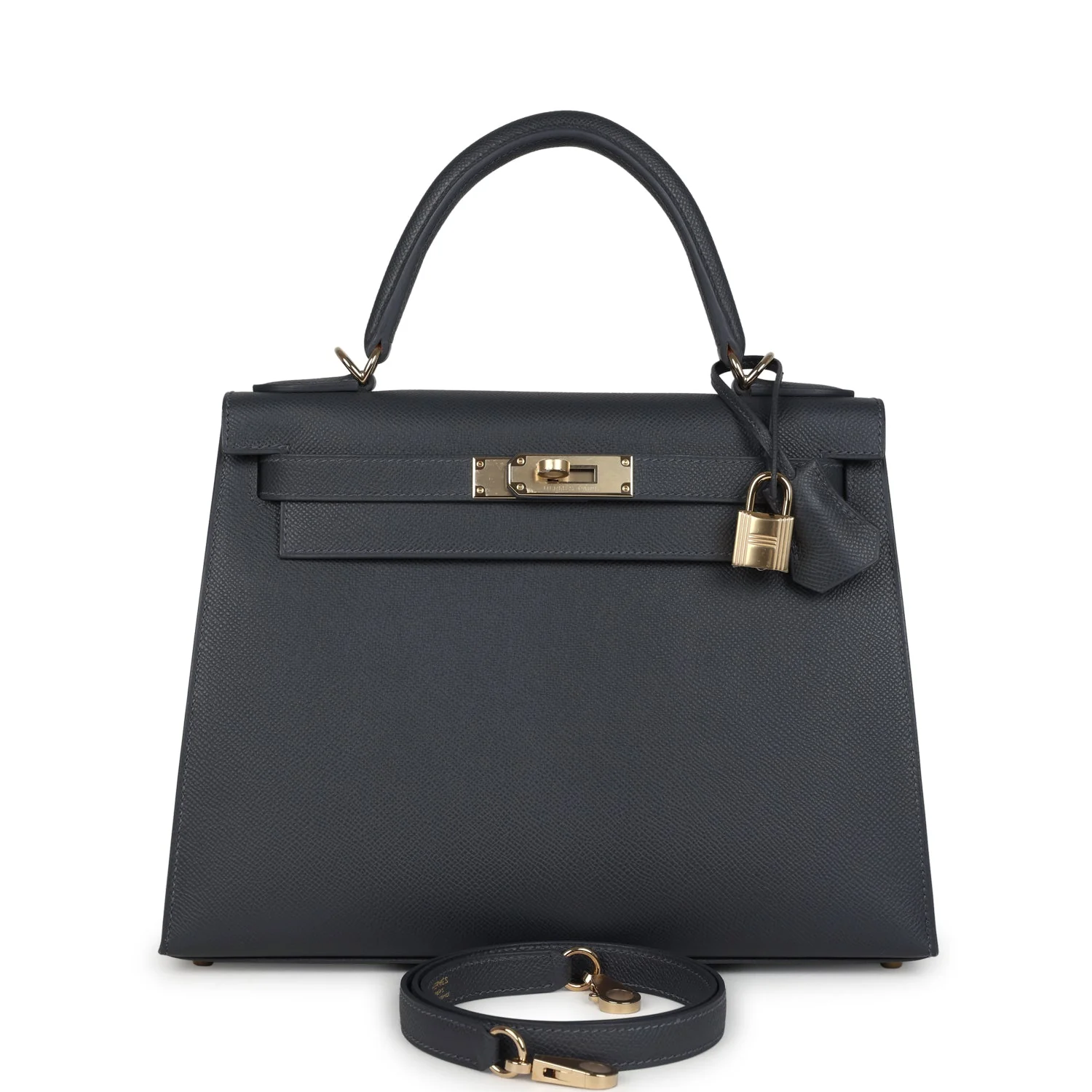 Hermes Kelly Sellier 28 Ardoise Epsom Permabrass Hardware