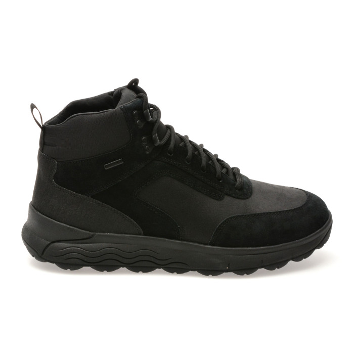 Ghete GEOX negre, U46FDC, din piele naturala