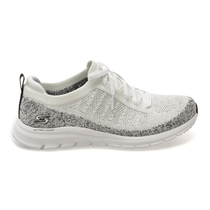 Pantofi sport SKECHERS albi, PURE FLEX, din material textil