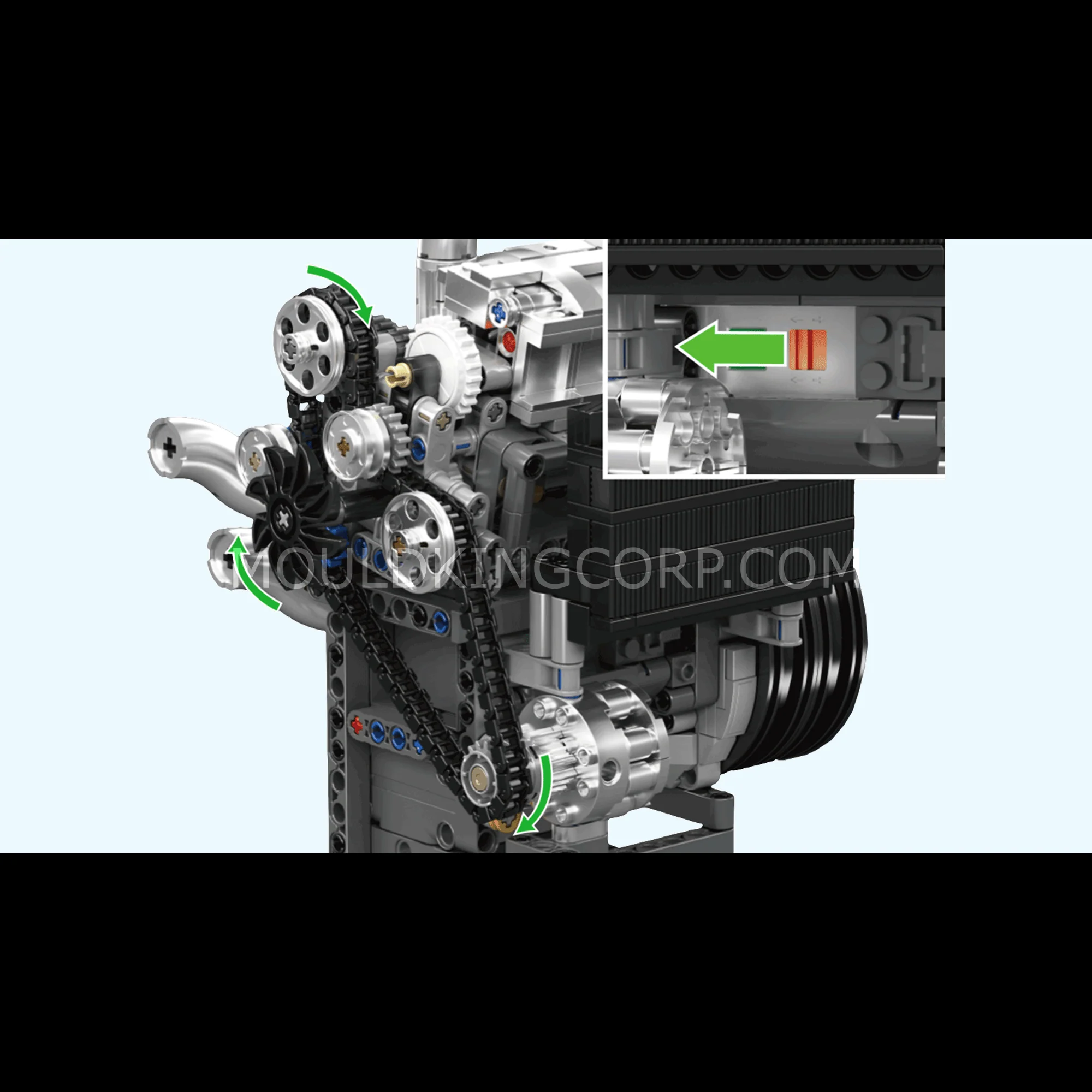 Mould King 10215 Koenig Supercar Engine Building Set | 739 Pcs