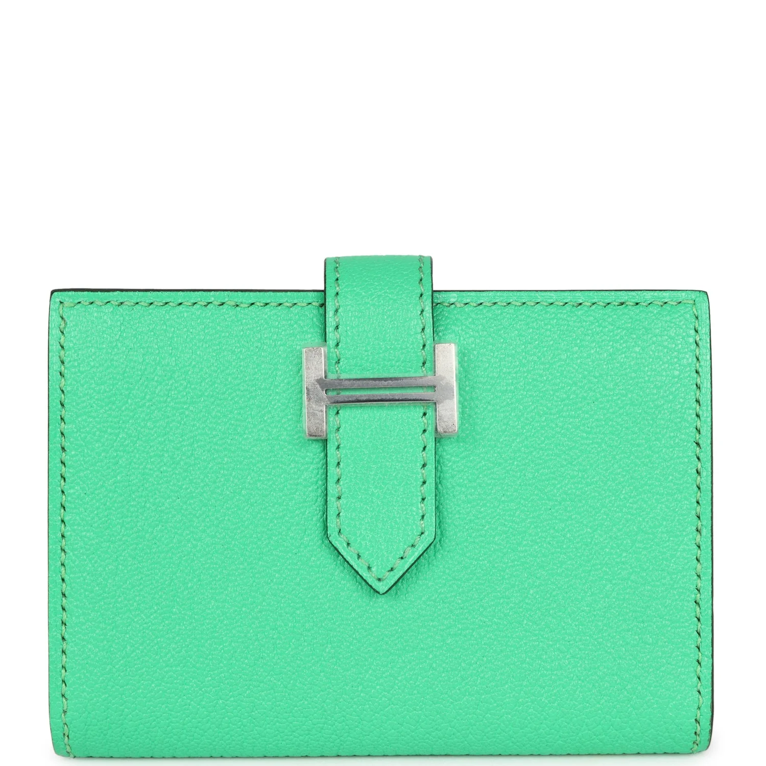 Hermes Bearn Card Holder Vert Comics Chevre Mysore Palladium Hardware