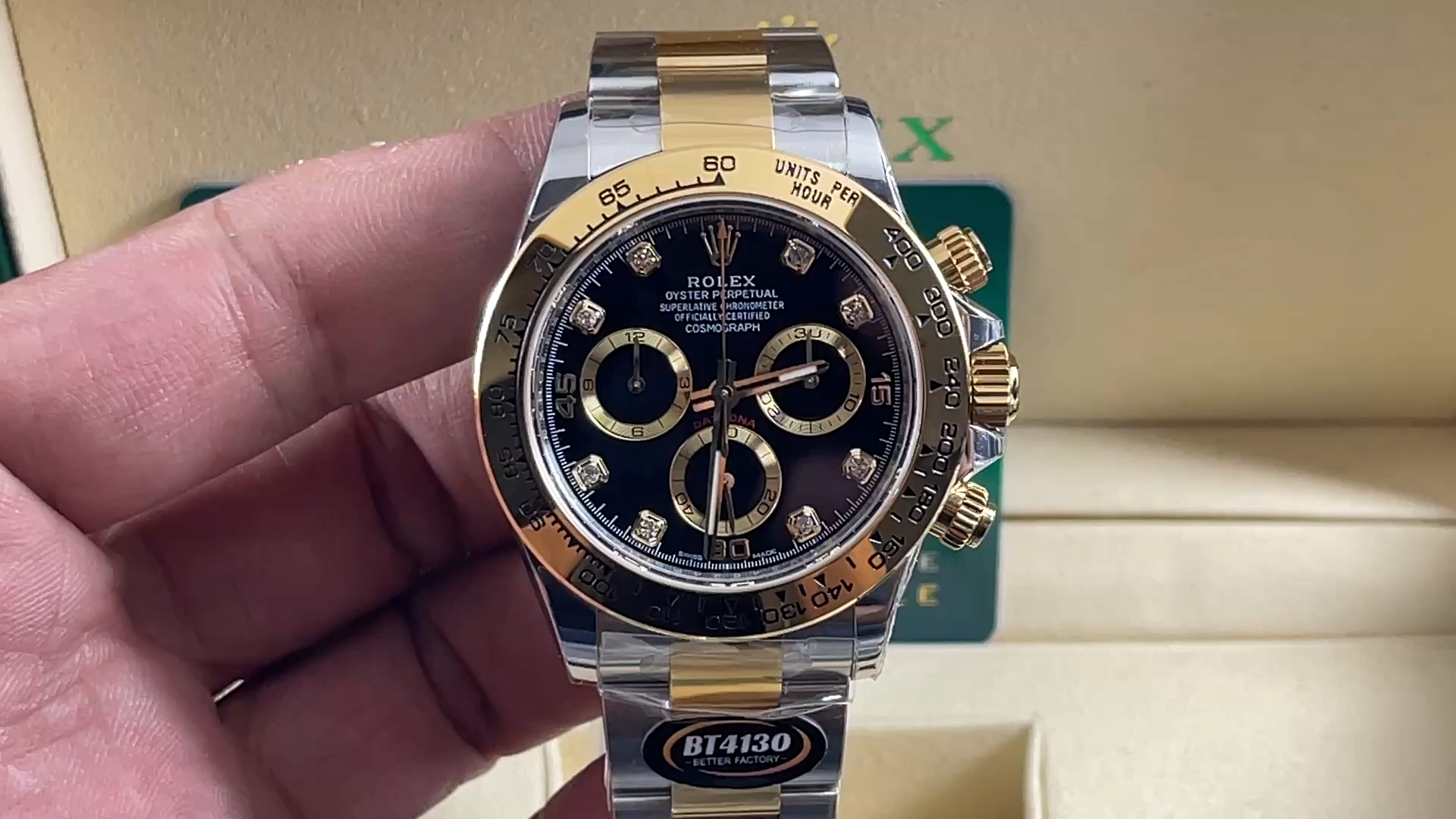 Rolex Cosmograph Daytona 116503 Black Diamond Dial 40MM Mens Replica Watch
