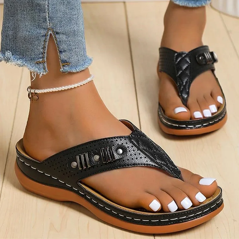 Women Sandals Low Heels Summer Shoes For Women Flip Flops Summer Sandalias Indoor Outdoor Slipper Beach Shoes Female