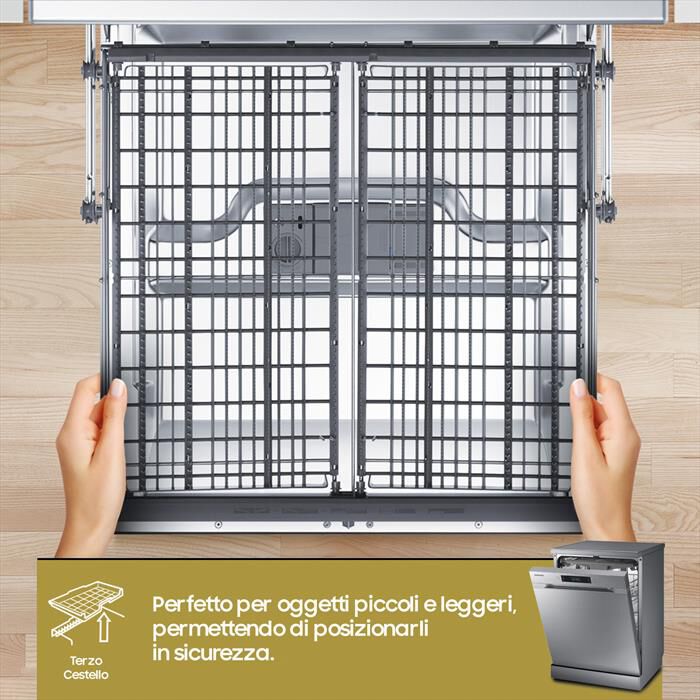 SAMSUNG - Lavastoviglie DW60CG550FSRET Classe D 14 coperti-INOX