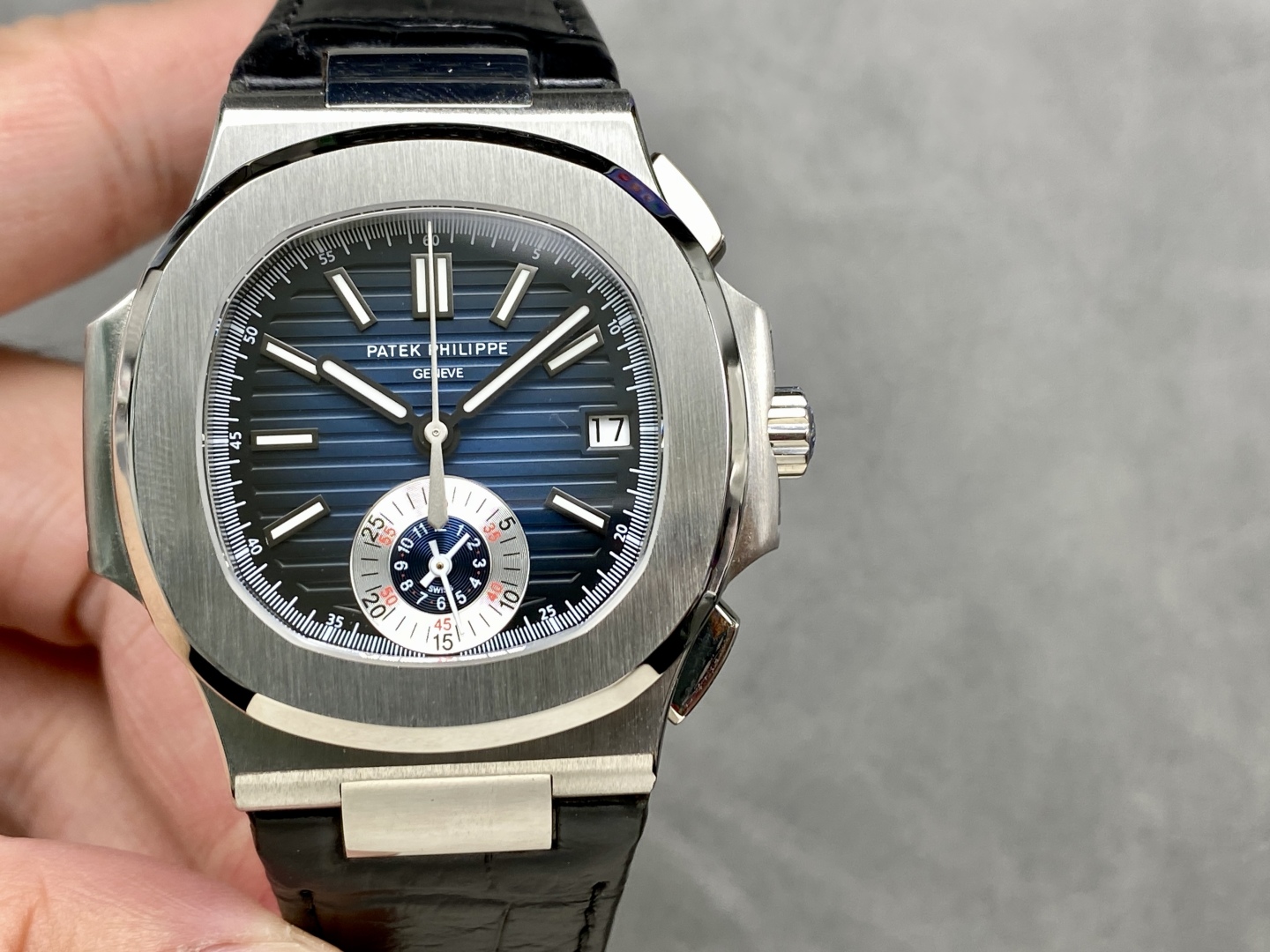 Patek Philippe Nautilus Chronograph Stainless Steel Blue Dial 5980 1A 001