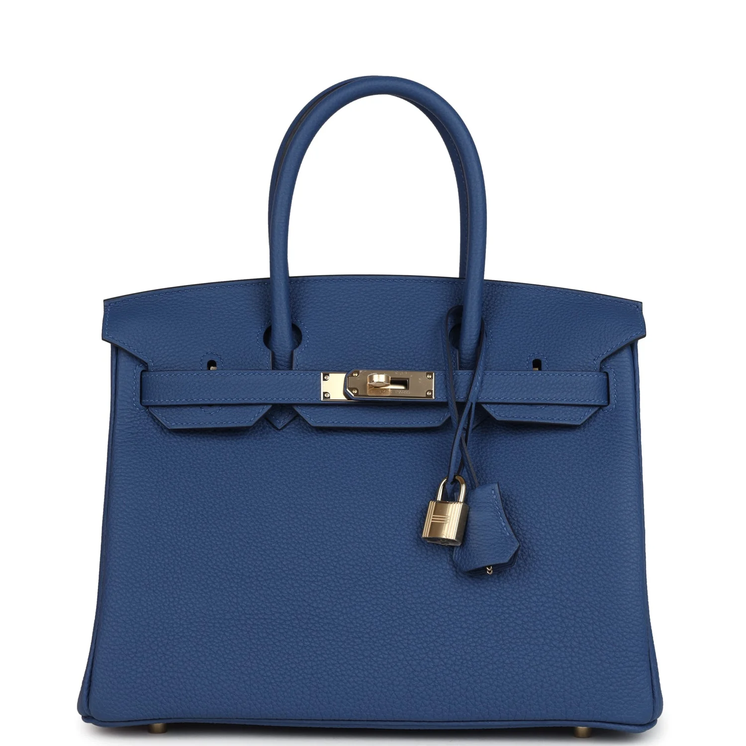 Hermes Birkin 30 Bleu Tie Togo Permabrass Hardware