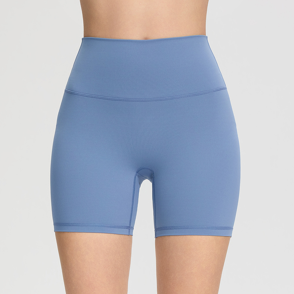 Women's high-waisted tight yoga shorts, quick-drying and breathable running and fitness shorts.